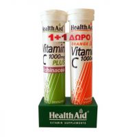 Vitamin C 1000mg Plus Echinacea 20 Eff. Tabs & Δώρο Vitamin C 1000mg Πορτοκάλι 20 Eff. Tabs